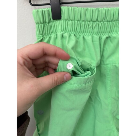 Lululemon Spring Break Away 3” Shorts Swift Drawstring Green Mid-Rise Size 4 - Picture 10 of 10
